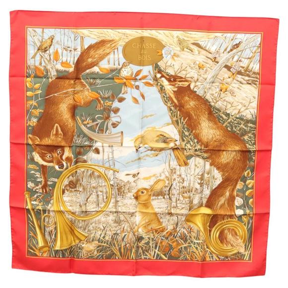 Hermès Accessories - Hermès Carré 90 Red Silk scarf